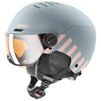 Uvex Rocket Jr Visor Rhino-blush Mat (s5662637000) dětská lyžařská helma