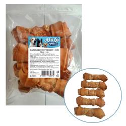 Uzel buvolí uzený obalený kuřecím masem JUKO Snacks 15 cm (6 ks) Uzel buvolí uzený obalený kuřecím masem JUKO Snacks 15 cm (6 ks)