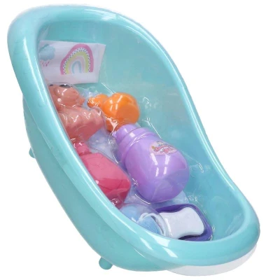 Vanička 38cm toaletní koupací sada s doplňky pro panenku miminko