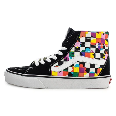 Vans UA SK8-HI (Floral Checkerboard) black/true white dámské tenisky