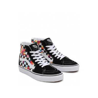Vans UA SK8-HI (Floral Checkerboard) black/true white dámské tenisky