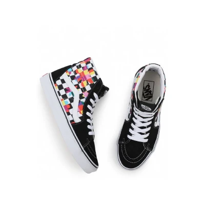 Vans UA SK8-HI (Floral Checkerboard) black/true white dámské tenisky