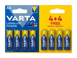 Varta Baterie tužková AA LR6 (4+4ks) alkalická Longlife Power Varta Baterie tužková AA LR6 (4+4ks) alkalická Longlife Power