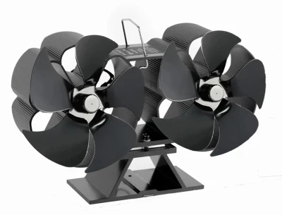 Krbový ventilátor EPSILON černý se 2 vrtulemi