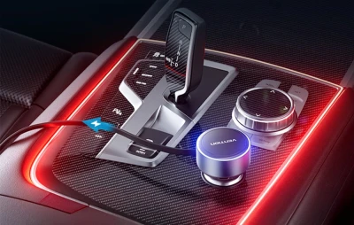 Vention FFOB0 tmavě šedá autonabíječka s kabelem USB-C/Lightning 30W