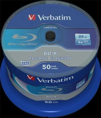 Verbatim BD-R SL DataLife 25GB, 6x, spindle 50 ks