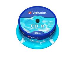 VERBATIM CD-R 700MB, 52x, spindle 25 ks VERBATIM CD-R 700MB, 52x, spindle 25 ks