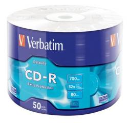 VERBATIM CD-R 700MB, 52x, wrap 50 ks VERBATIM CD-R 700MB, 52x, wrap 50 ks