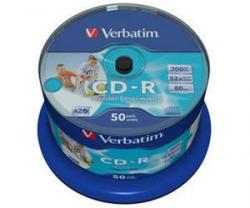 VERBATIM CD-R AZO 700MB, 52x, printable, spindle 50 ks VERBATIM CD-R AZO 700MB, 52x, printable, spindle 50 ks