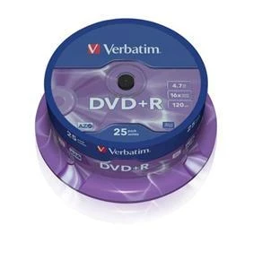 Verbatim DVD+R AZO 4,7GB, 16x, spindle 25 ks Verbatim DVD+R AZO 4,7GB, 16x, spindle 25 ks