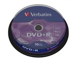 VERBATIM DVD+R AZO 4,7GB, 16x, spindle 10 ks VERBATIM DVD+R AZO 4,7GB, 16x, spindle 10 ks