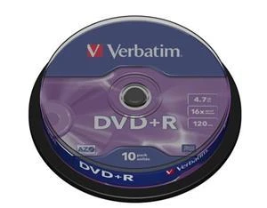 Verbatim DVD+R AZO 4,7GB, 16x, spindle 10 ks Verbatim DVD+R AZO 4,7GB, 16x, spindle 10 ks