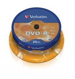 VERBATIM DVD-R AZO 4,7GB, 16x, spindle 25 ks VERBATIM DVD-R AZO 4,7GB, 16x, spindle 25 ks
