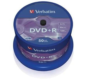 Verbatim DVD+R AZO 4,7GB, 16x, spindle 50 ks Verbatim DVD+R AZO 4,7GB, 16x, spindle 50 ks