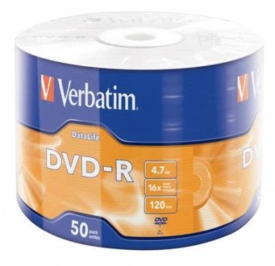 Verbatim DVD-R DataLife 4,7GB, 16x, wrap 50 ks