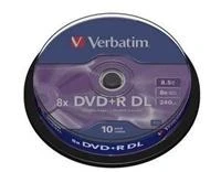 Verbatim DVD+R DL AZO 8,5GB, 8x, spindle 10 ks