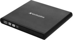 VERBATIM Externí CD/DVD Slimline vypalovačka USB 2.0 černá,Nero, adaptér USB-A na USB-C VERBATIM Externí CD/DVD Slimline vypalovačka USB 2.0 černá,Nero, adaptér USB-A na USB-C