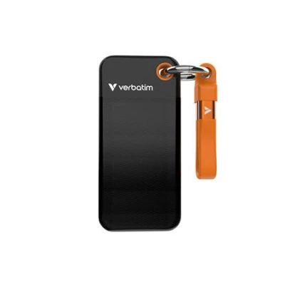 Verbatim Pocket SSD 2TB, USB-C 3.2 Gen 2, černá/oranžová Verbatim Pocket SSD 2TB, USB-C 3.2 Gen 2, černá/oranžová