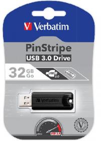 VERBATIM Store 'n' Go PinStripe 32GB USB 3.0 černá VERBATIM Store 'n' Go PinStripe 32GB USB 3.0 černá