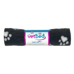 Vetbed protiskluz / Drybed grafitová modré a bílé packy DELUXE 100 x 75 cm, vlas 30 mm Vetbed protiskluz / Drybed grafitová modré a bílé packy DELUXE 100 x 75 cm, vlas 30 mm
