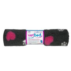 Vetbed protiskluz / Drybed grafitová srdce a packy DELUXE 150 x 100 cm, vlas 30 mm Vetbed protiskluz / Drybed grafitová srdce a packy DELUXE 150 x 100 cm, vlas 30 mm