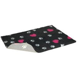 Vetbed protiskluz / Drybed grafitová srdce a packy, role 10 x 1,5 m, vlas 30 mm Vetbed protiskluz / Drybed grafitová srdce a packy, role 10 x 1,5 m, vlas 30 mm