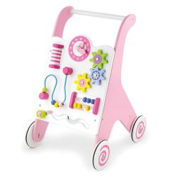Viga Dřevěné chodítko s aktivitami Pink Viga Dřevěné chodítko s aktivitami Pink