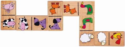 Viga DREVO Hra domino domáce zvieratká (spoločenská hra)