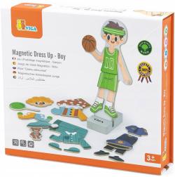 Viga DŘEVO Magnetické oblékání Chlapec 8 stylů (dřevěná hračka)