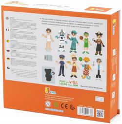 Viga DŘEVO Magnetické oblékání Chlapec 8 stylů (dřevěná hračka)