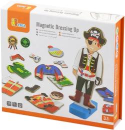 Viga DŘEVO Magnetické oblékání Povolání 8 stylů (dřevěná hračka)