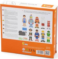 Viga DŘEVO Magnetické oblékání Povolání 8 stylů (dřevěná hračka)