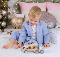 Viga DŘEVO PolarB Auto kamion baby set se 3 autíčky (dřevěná hračka)