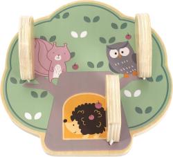 Viga DŘEVO PolarB baby hra na schovávanou manipulační deska zvířátka
