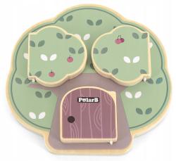 Viga DŘEVO PolarB baby hra na schovávanou manipulační deska zvířátka