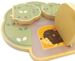 Viga DŘEVO PolarB baby hra na schovávanou manipulační deska zvířátka