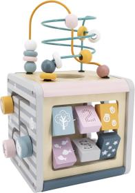 Viga DŘEVO PolarB Box s baby aktivitami s labyrintem 5v1 (dřevěná hračka)