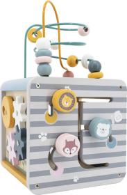 Viga DŘEVO PolarB Box s baby aktivitami s labyrintem 5v1 (dřevěná hračka)