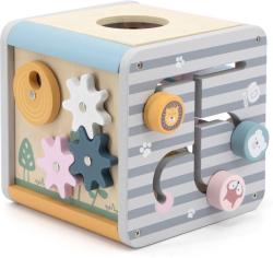 Viga DŘEVO PolarB Box s baby aktivitami s labyrintem 5v1 (dřevěná hračka)