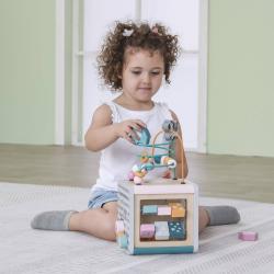 Viga DŘEVO PolarB Box s baby aktivitami s labyrintem 5v1 (dřevěná hračka)