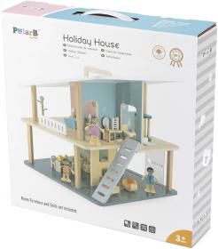 Viga DŘEVO PolarB Chaloupka domeček pro panenky (dřevěná hračka)