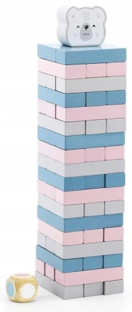 Viga DŘEVO PolarB Hra věž balanční Jenga 54 dílků (dřevěná hračka)