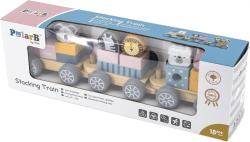 Viga DŘEVO PolarB Mašinka vláček se zvířátky baby (dřevěná hračka)