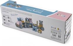 Viga DŘEVO PolarB Mašinka vláček se zvířátky baby (dřevěná hračka)