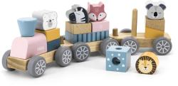 Viga DŘEVO PolarB Mašinka vláček se zvířátky baby (dřevěná hračka)