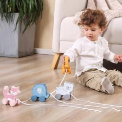 Viga DŘEVO PolarB Tahačka baby lední medvěd tahací (dřevěná hračka)