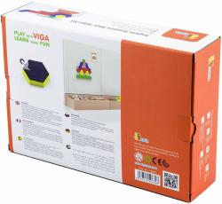 Viga DŘEVO Tangramy magnetické tvary 102 dílků puzzle skládačka