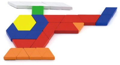 Viga DREVO Tangramy magnetické tvary 102 dielikov puzzle skladačka