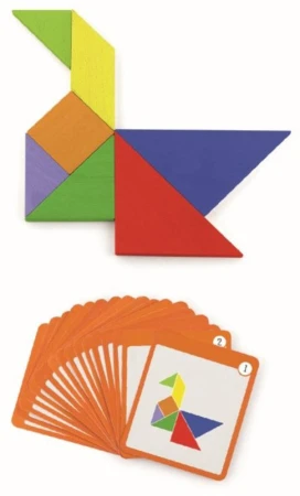 Viga DREVO Tangramy magnetické tvary 35 dielikov puzzle skladačka