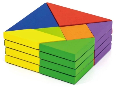 Viga DREVO Tangramy magnetické tvary 35 dielikov puzzle skladačka